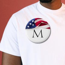 Bold American Flag Monogrammed