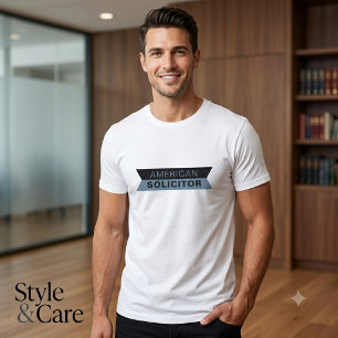 Bold American Solicitor Graphic Text Mens T Shirt