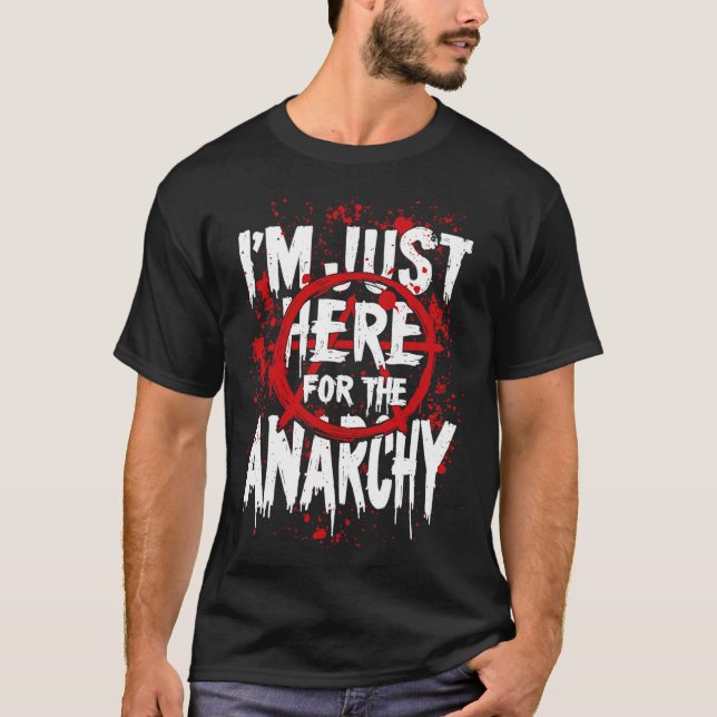 Bold Anarchy Statement Rebellious Punk Style Desig T-Shirt (Front)