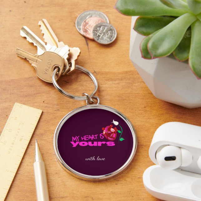 Bold Anatomical Heart Pink Gift– Key Ring (Desk)