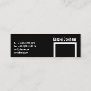 Bold and Black  Mini Business Card