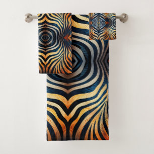 Bold and Bright Colourful Zebra Pattern Towel