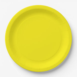 Bold and Bright Yellow Paper Plate