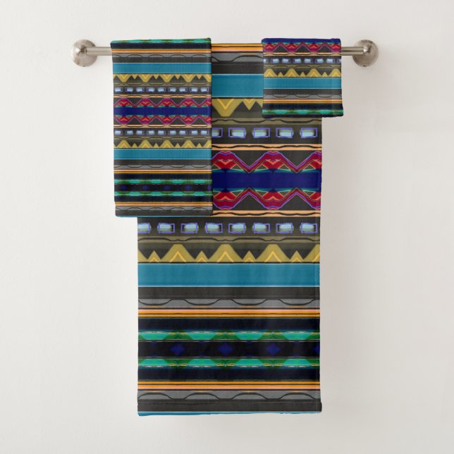 Bold and Colourful Bath Towel Set (Insitu)