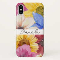 Bold and Colourful Floral Name