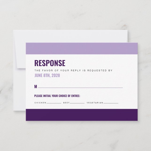 Bold and Colourful RSVP Card (Front)