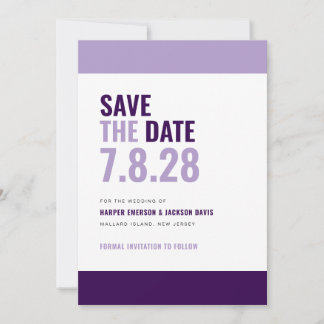 Bold and Colourful Save the Date Invitation