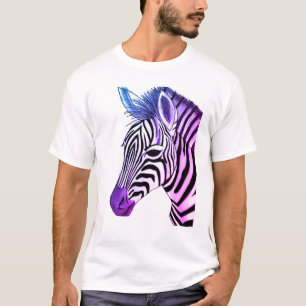 Bold and colourful zebra drawing T-Shirt