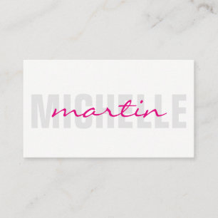 Bold and Cursive Text Business Card