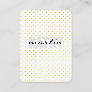 Bold and Cursive Text Polka Dots Business Card