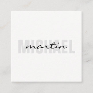 Bold and Cursive Text Square Business Card