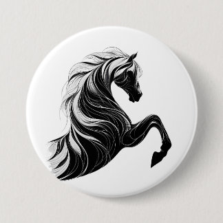 Bold and Elegant Horse Design Button