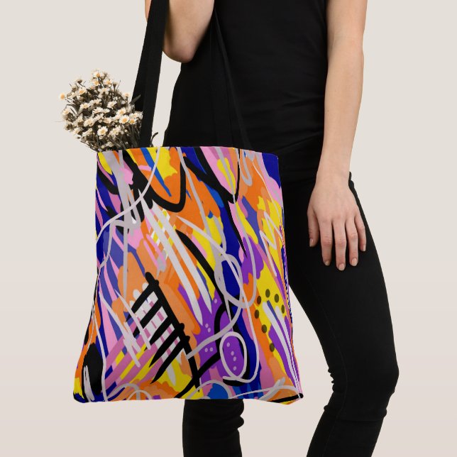 Bold and Expressive Abstract Art  Tote Bag (Close Up)