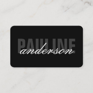 Bold and Fancy Text Business Card
