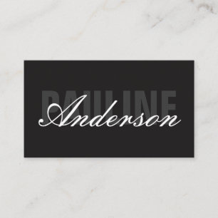 Bold and Fancy Text Business Card
