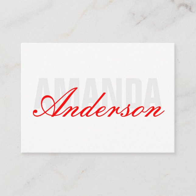 Bold and Fancy Text Business Card (Front)