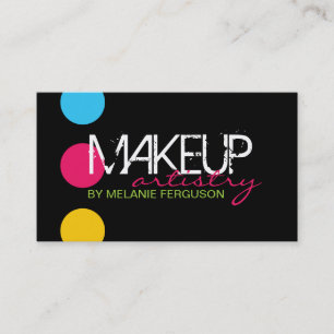 BOLD and HIP MAKEUP ARTIST BUSINESS CARD