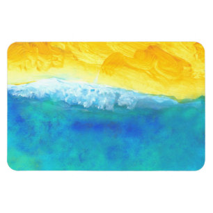Bold and Lively Abstract Seascape Painting Magnet
