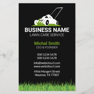 Bold and Professional Lawn Care mowing Flyer