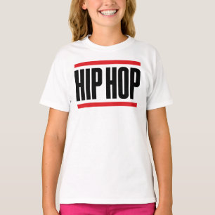 Bold and Simple Hip Hop logo design with red frame T-Shirt