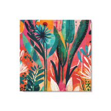 Bold and Vibrant Floral Acrylic Colourful Botanica