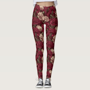Bold Anemones Sparkle Yoga Leggings