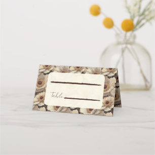 Bold Anemones Themed Mountain Wedding Place Card