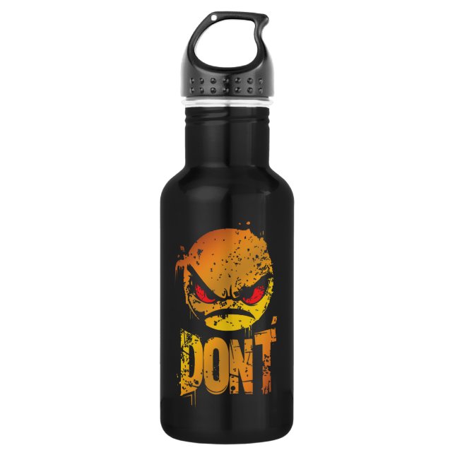 Bold Angry Emoji with 'DON'T' Text 532 Ml Water Bottle (Front)