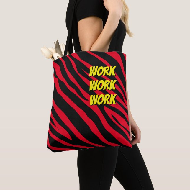 Bold animal print Work & Play fun colour Tote Bag (Close Up)
