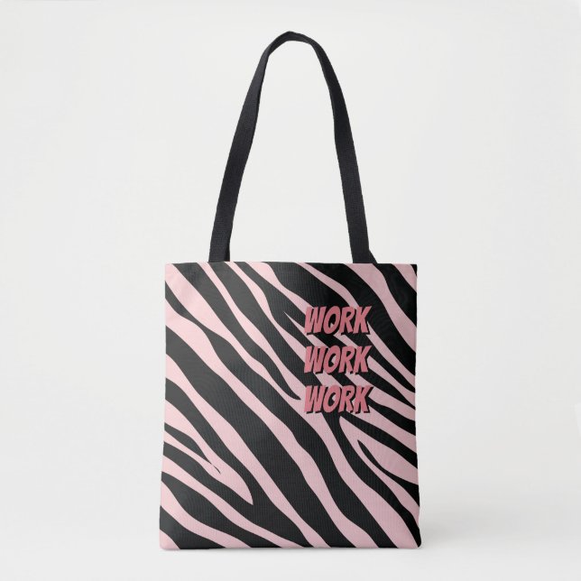 Bold animal print Work & Play fun colour Tote Bag (Front)