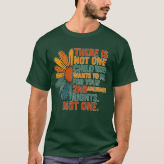 Bold Anti-Gun Statement with Colourful Daisy Art T-Shirt