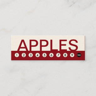 bold APPLES customer loyalty Card