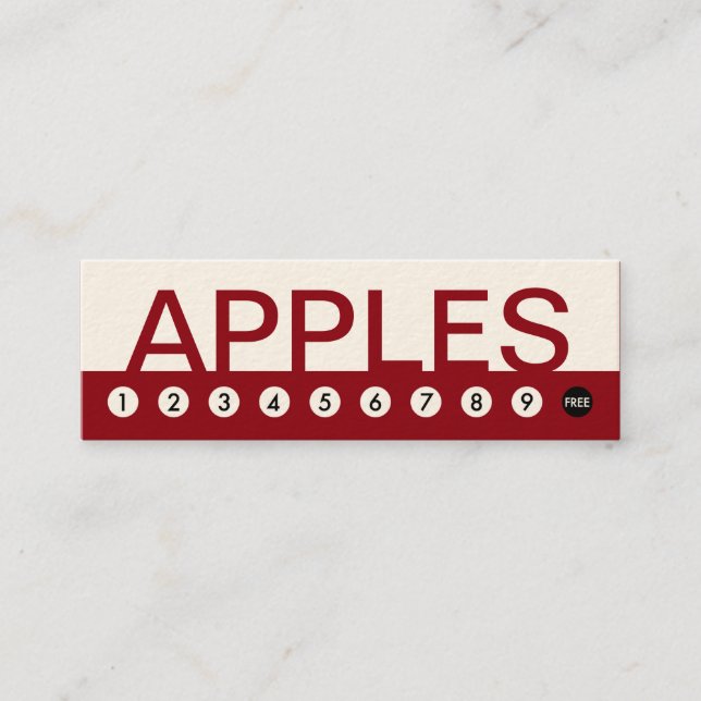 bold APPLES customer loyalty Card (Front)
