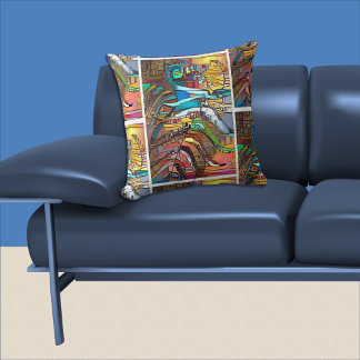 BOLD ART NZ Fern Styalised Colour Cushion