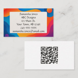 Bold, Artistic, & Whimsical QR Code Business Card