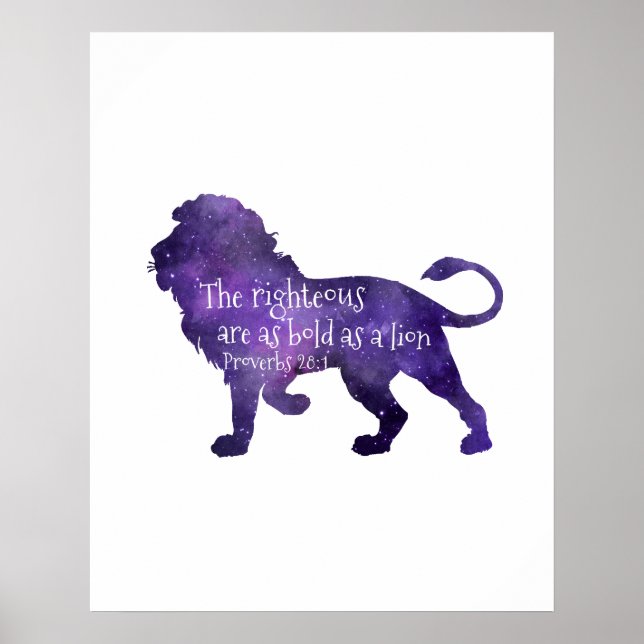 Bold As A Lion - Bible Verse Poster (Front)