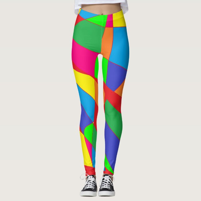 Bold as brass design chunky coloured leggings (Front)