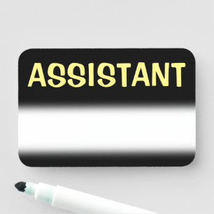 Bold "ASSISTANT" Name Tag