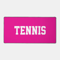 Bold Athletic Fun White TENNIS Text On Bright Pink