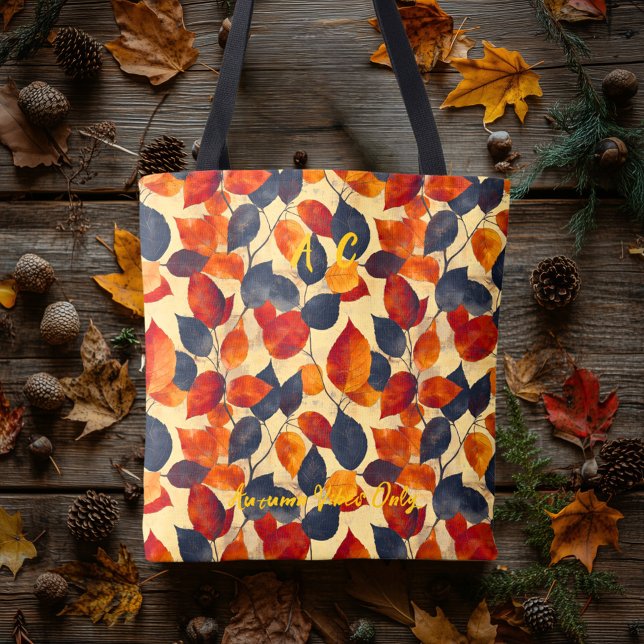 Bold Autumn Leaves with Warm Fall Vibes Tote Bag (Creator Uploaded)