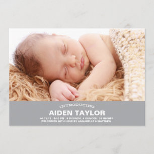 Bold Baby Birth Announcement