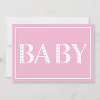 Bold Baby Shower Invitation-pink Invitation