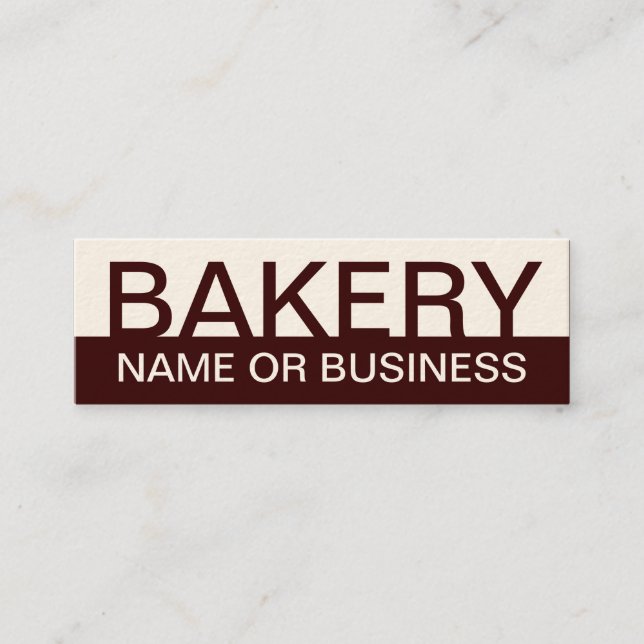 bold BAKERY (colour customisable) Mini Business Card (Front)