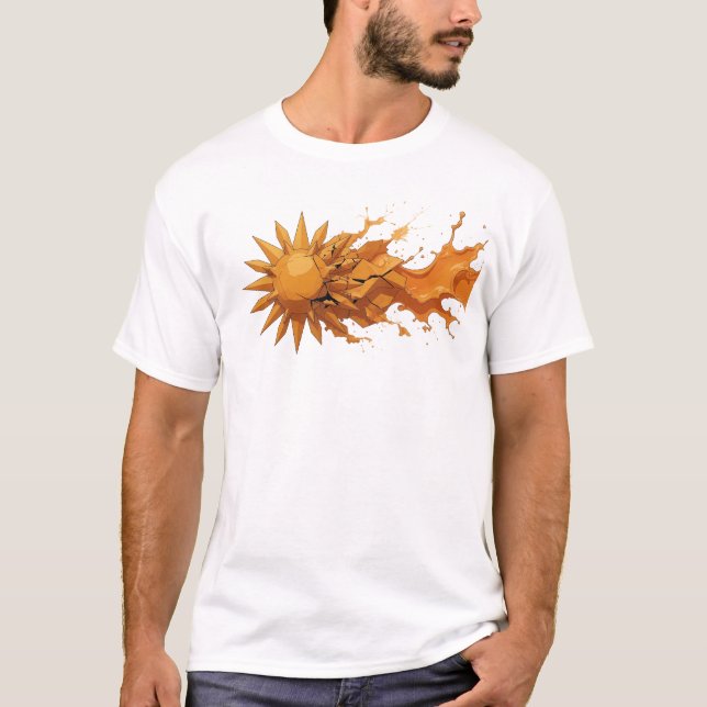 Bold & Beautiful ABSTRACT SUN Style Statement T-Shirt (Front)