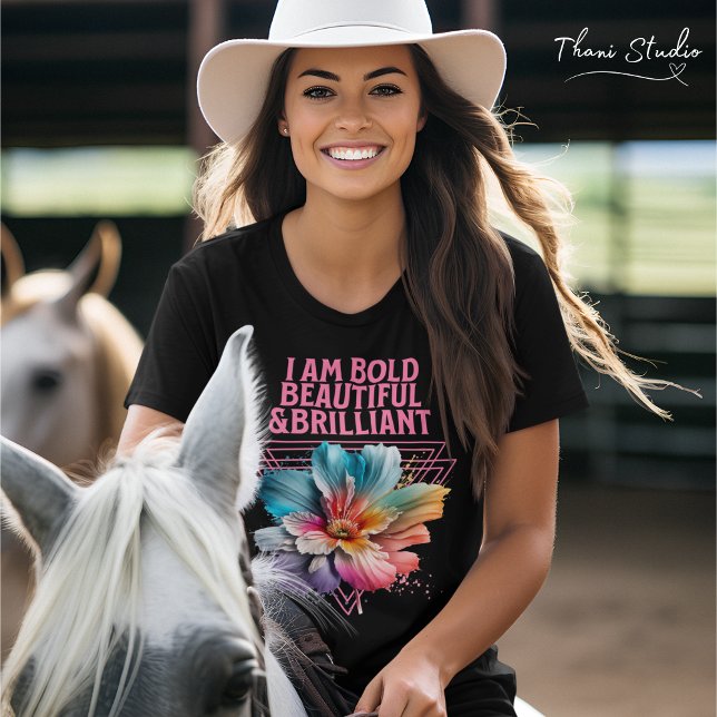Bold Beautiful Brilliant Inspirational Woman Quote T-Shirt (Creator Uploaded)