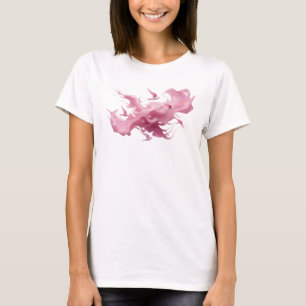Bold & Beautiful Pink Abstract Birds Trendy Tee
