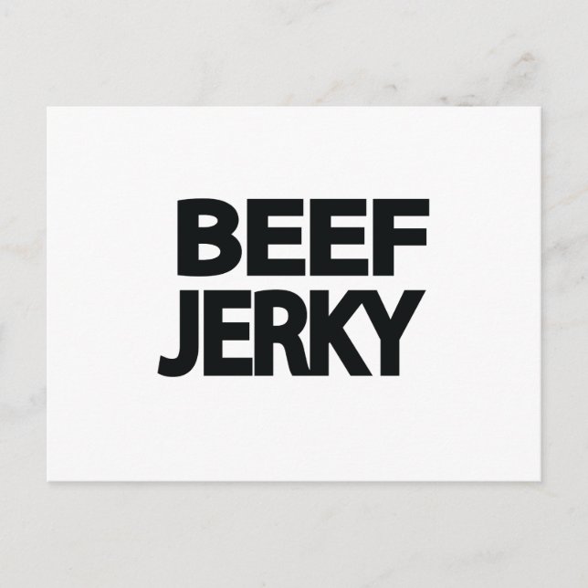 Bold Beef Jerky Typography  Invitation Postcard (Front)