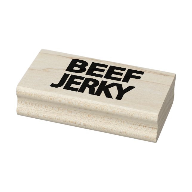 Bold Beef Jerky Typography  Rubber Stamp (Stamp)