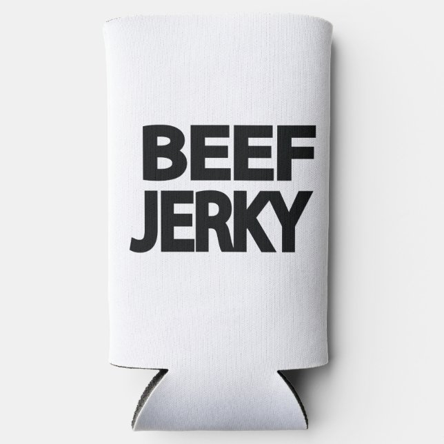 Bold Beef Jerky Typography  Seltzer Can Cooler (Front)
