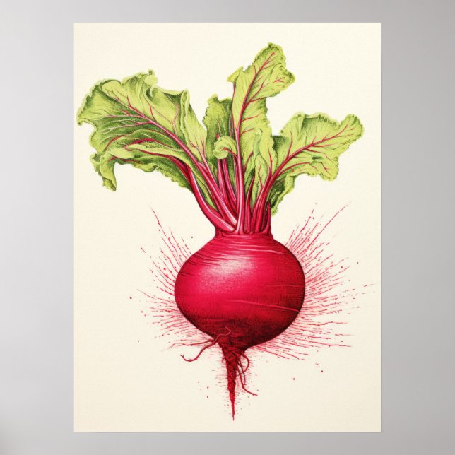 Bold Beet: A Burst of Nature Poster (Front)